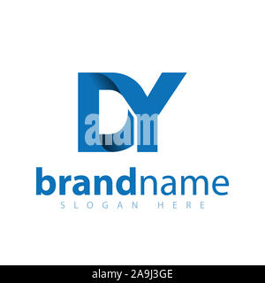 DY lettera collegata Logo modello di magazzino Foto Stock