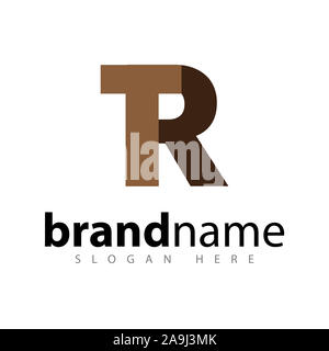 TR lettera collegata Logo modello di magazzino Foto Stock