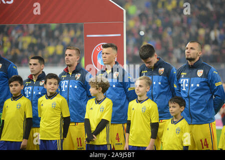 Romania vs Svezia Euro 2020 15.11.2019 qualificatore di gioco giocato su National Arena Stadium di Bucarest Foto Stock