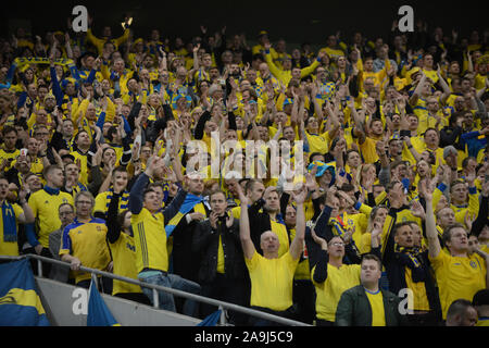 Romania vs Svezia Euro 2020 15.11.2019 qualificatore di gioco giocato su National Arena Stadium di Bucarest Foto Stock