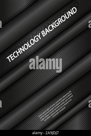 Layout modificabile per A4 coperchio con abstract sfondo tecnologico per brochure, rivista, flyer, opuscolo, relazione annuale. Abstract background. Illustrazione Vettoriale