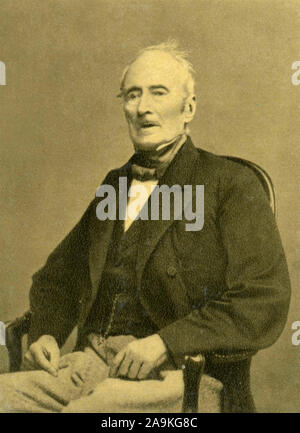 Ritratto dello scrittore francese Alphonse de Lamartine Foto Stock