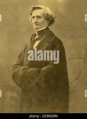 Ritratto del compositore francese Hector Berlioz Foto Stock