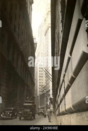 Una strada del centro di New York, Stati Uniti d'America Foto Stock