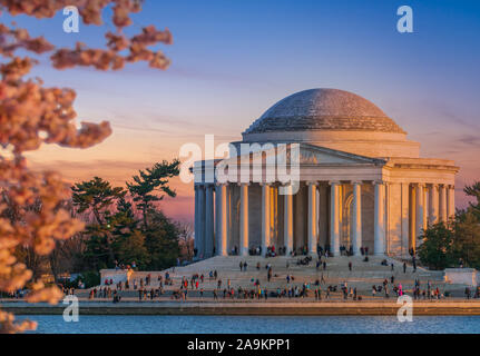 Il Jefferson Memorial in Washington, DC Foto Stock