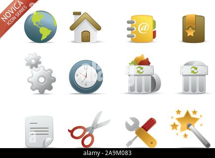 Web and Internet Icons for your website, internet, presentation and application project. web 2.0 style, clean and professional see more icons in my po Illustrazione Vettoriale