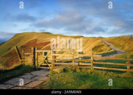 UK,Derbyshire,Peak District, sentiero per Mam Tor Foto Stock