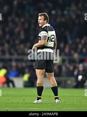 Twickenham, Regno Unito. Xvi Nov, 2019. Andre Esterhuizen (Barbari). Barbari v Fiji. Killick Cup. Stadio di Twickenham. Londra. Regno Unito. Credito Bowden Garry/Sport in immagini. Credito: Sport In immagini/Alamy Live News Foto Stock