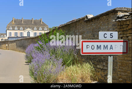 Pommard (Château de Pommard) alla Route des Grands Crus, Borgogna FR Foto Stock
