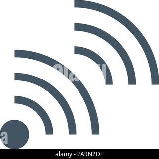 Trasmettitore Wifi antenna icona di comunicazione, Wifi del telefono cellulare. Stock illustrazione vettoriale isolati su sfondo bianco. Illustrazione Vettoriale