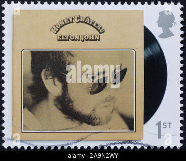 Coperchio del LP Honky château da Elton John sul francobollo Foto Stock
