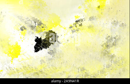 Abstract pittura moderna . Textured background in sfumature di giallo e nero. Foto Stock