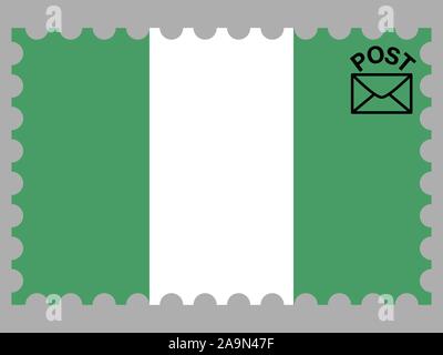 Bandiera nazionale della Repubblica federale della Nigeria. colori originali e proporzione. Semplicemente illustrazione vettoriale EPS10, da paesi flag impostato. Illustrazione Vettoriale