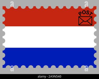 Bandiera nazionale dei Paesi Bassi. i colori originali e proporzione. Semplicemente illustrazione vettoriale EPS10, da paesi flag impostato. Illustrazione Vettoriale