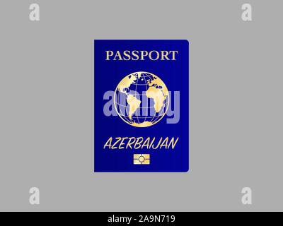 Bandiera nazionale della Repubblica di Azerbaigian. colori originali e proporzione. Semplicemente illustrazione vettoriale, da paesi flag impostato. Illustrazione Vettoriale