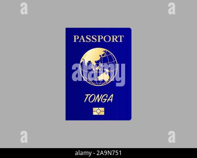 Bella bandiera nazionale del Regno di Tonga, colori originali e proporzione. Semplicemente illustrazione vettoriale EPS10, da paesi flag impostato. Illustrazione Vettoriale