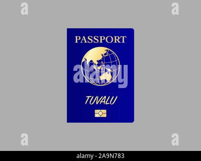 Bella bandiera nazionale di Tuvalu, sapere come isole Ellice, colori originali e proporzione. Semplicemente illustrazione vettoriale EPS10, da paesi flag impostato. Illustrazione Vettoriale