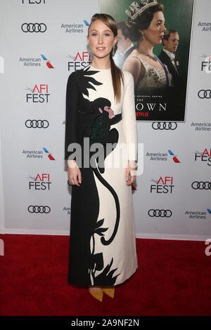 Hollywood, CA. Xvi Nov, 2019. Erin Doherty alla corona di screening di Gala e omaggio a Peter Morgan a TCL Chinese Theatre in Hollywood, la California il 16 novembre 2019 Credit: Faye Sadou/media/punzone Alamy Live News Foto Stock