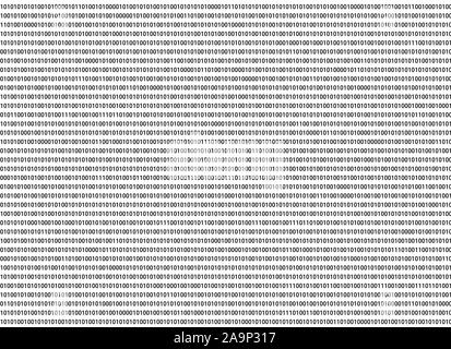 Binari di dati computer sfondo con zero e uno dei numeri. Un numero di cifre compreso tra 1 e 0 Foto Stock