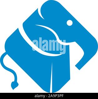 Elephant Logo Design Illustrazione Vettoriale modello isolato Illustrazione Vettoriale