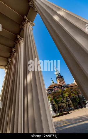 Bella Subotica City Hall in stile dell Art Nouveau ungherese, Serbia Foto Stock