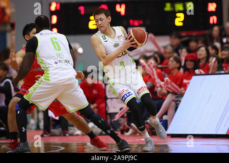 Takehiko Orimo (Levanga), 17 novembre 2019 - Basket : 2019-20 B.LEGA B1 gioco tra getti di Chiba 76-81 Levanga Hokkaido a Funabashi Arena, Chiba, Giappone. (Foto di YUTAKA/AFLO SPORT) Foto Stock