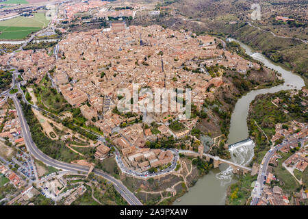 Vista aerea di Toledo, Spagna Foto Stock