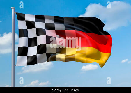 Una immagine di una Formula1 bandiera in Germania Foto Stock