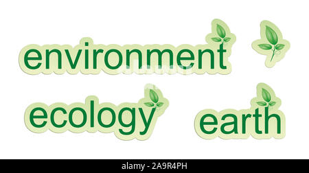 Una immagine di qualche verde web icone Foto Stock