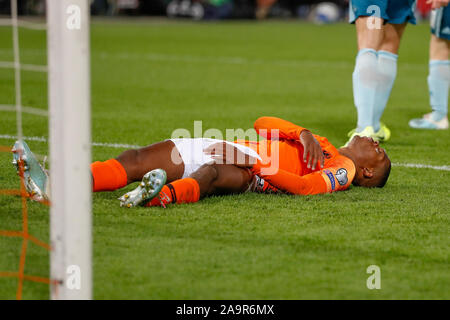 10 ottobre 2019 Rotterdam, la partita olandese di calcio qualificazione europea Paesi Bassi contro Irlanda del Nord Kwalificatieronde EK 2020 Denzel Dumfries Paesi Bassi Foto Stock