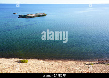 Vista della Eagle Bluff lookout nella Baia degli Squali, Coral Coast, Australia occidentale Foto Stock