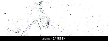 Particella microplastic, inquinamento nurdles isolati su sfondo bianco Foto Stock