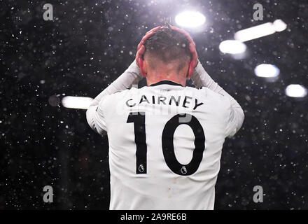 Londra, Inghilterra - Gennaio 29, 2019: Tom Cairney di Fulham mostrato durante il 2018/19 Premier League tra Fulham FC e Brighton e Hove Albion a Craven Cottage. Foto Stock