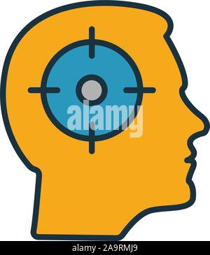 Icona di focalizzazione. Semplice elemento dalla produttività raccolta di icone. Creative icona di focalizzazione ui, ux, applicazioni software e infographics Illustrazione Vettoriale