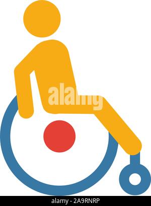 Accessibilità disabili icona. Elemento a semplice da elementi della città raccolta di icone. Creative Accessibilità disabili icona, ui ux, applicazioni software e Illustrazione Vettoriale