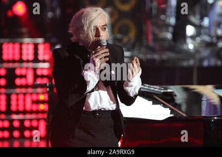 Spettacolo intitolato UNA STORIA DA CANTARE,sul palco sul mercato italiano per la trasmissione televisiva RAI.Nella foto Morgan,cantante (foto di Salvatore Esposito/Pacific Stampa) Foto Stock