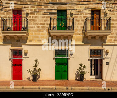 Vista del porto di marsaxlokk su Malta Foto Stock