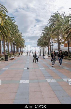 Nerja, Balcón de Europ, famoso punto di vista nella città costiera di Nerja, Costa del Sol, provincia di Malaga, Andalusia, Spagna. Foto Stock