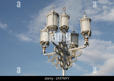 Lampione a Ashgabat in Turkmenistan Foto Stock