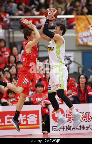 Funabashi Arena, Chiba, Giappone. 17 Nov, 2019. Takehiko Orimo (Levanga), 17 novembre 2019 - Basket : 2019-20 B.LEGA B1 gioco tra getti di Chiba 76-81 Levanga Hokkaido a Funabashi Arena, Chiba, Giappone. Credito: YUTAKA AFLO/sport/Alamy Live News Foto Stock