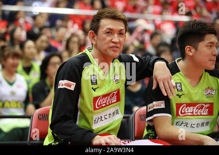 Funabashi Arena, Chiba, Giappone. 17 Nov, 2019. Takehiko Orimo (Levanga), 17 novembre 2019 - Basket : 2019-20 B.LEGA B1 gioco tra getti di Chiba 76-81 Levanga Hokkaido a Funabashi Arena, Chiba, Giappone. Credito: YUTAKA AFLO/sport/Alamy Live News Foto Stock