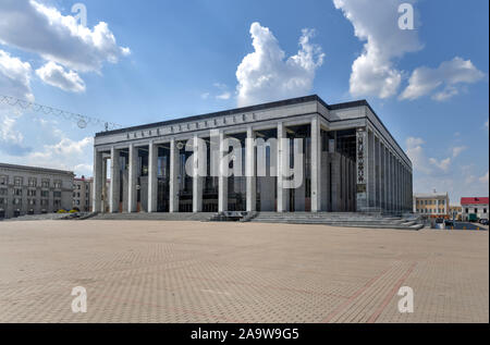 Palazzo della Repubblica lungo Piazza Indipendenza a Minsk, in Bielorussia. Foto Stock