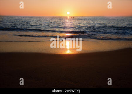 Puerto Vallarta spiagge, tramonti e vedute panoramiche dell'oceano vicino a El Malecon e Golden zona di Bach Foto Stock