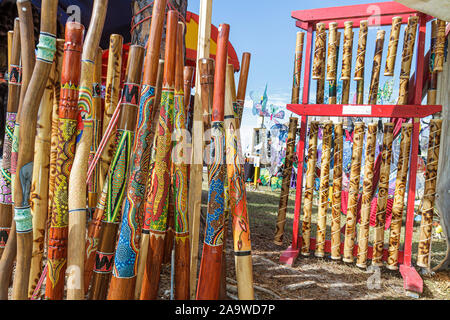 Deerfield Beach Florida,Quiet Waters Park,Florida Renaissance Festival,digeree,rainstick,vendita case,FL100214083 Foto Stock