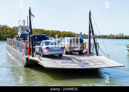 Florida Cape Haze, Palm Island Transit Ferry, Lemon Bay, veicoli, FL100322065 Foto Stock