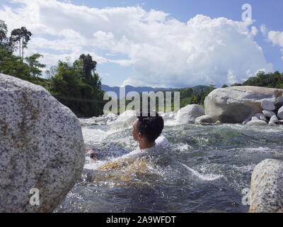 Polumpong Melangkap Visualizza il sito del campo Foto Stock