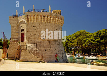 Markusturm (Sveti Marko) in Trogir, UNESCO; Weltkulturerbe; Split, Dalmatien, Kroatien Foto Stock