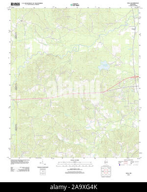 USGS TOPO Map Mississippi MS Nola 20120323 TM il restauro Foto Stock