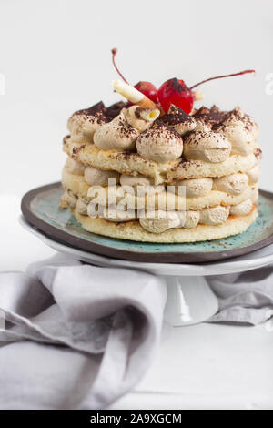 Gustosi tradizionale delizioso tiramisù italiani Foto Stock