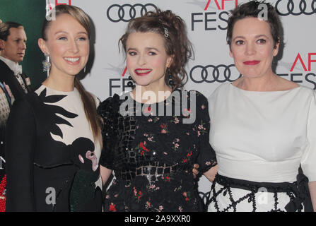 Los Angeles, Stati Uniti d'America. Xvi Nov, 2019. Erin Doherty, Helena Bonham Carter, Olivia Colman 11/16/2019 AFI Fest 2019 Screening di Gala "La Corona" tenutasi presso la leva TCL Chinese Theatre di Los Angeles, CA Credito: Cronos/Alamy Live News Foto Stock